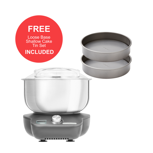 MixStar Compact Stand Mixer and Loose Base Shallow Cake Tin Set