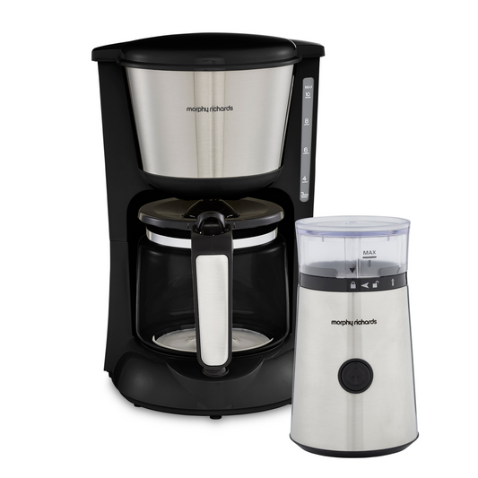 Equip Filter Coffee Machine, Brew & Blend Coffee Grinder Set