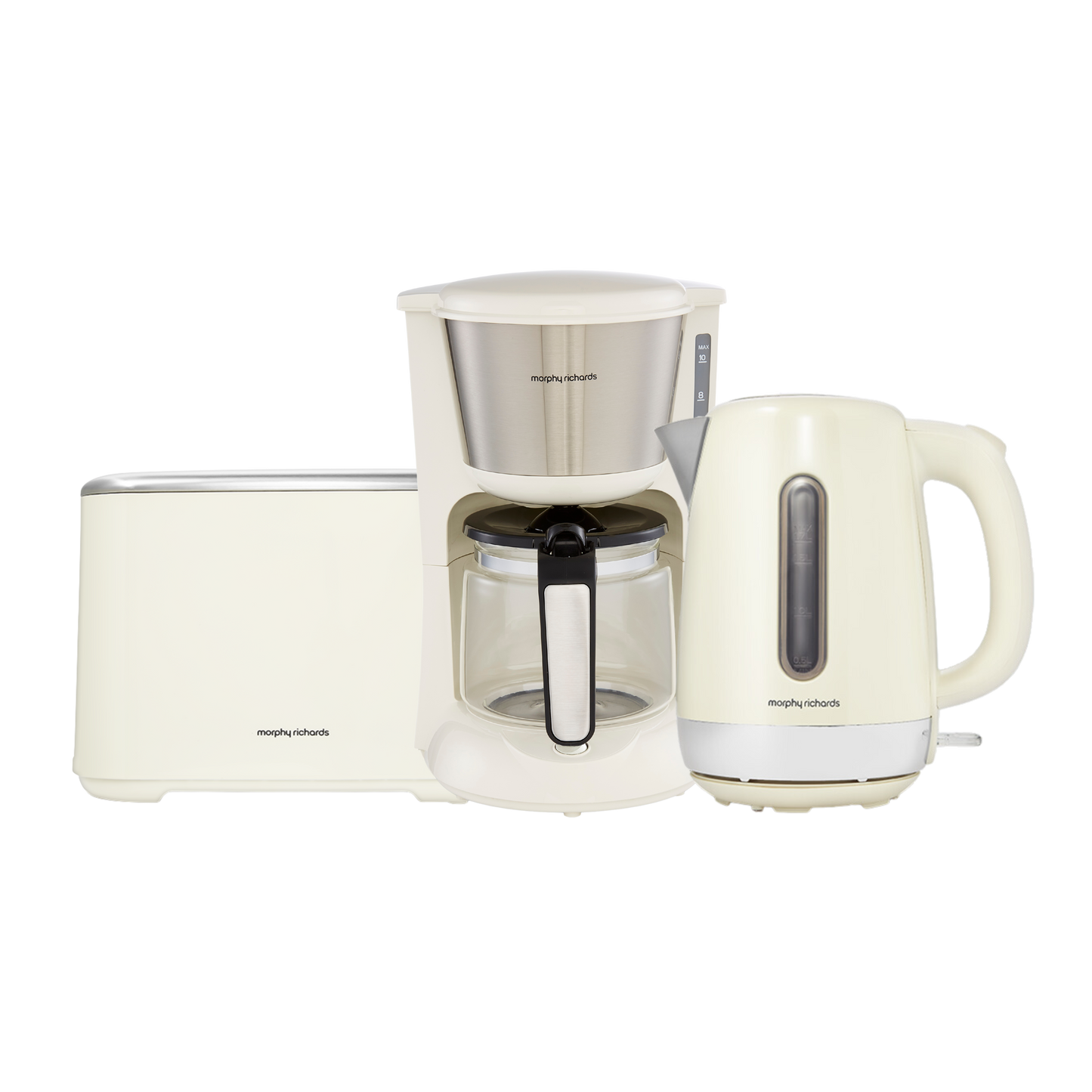 Equip Cream Kettle, Toaster & Filter Coffee Machine Set