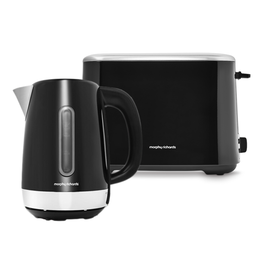 Equip Black Kettle and Toaster Set