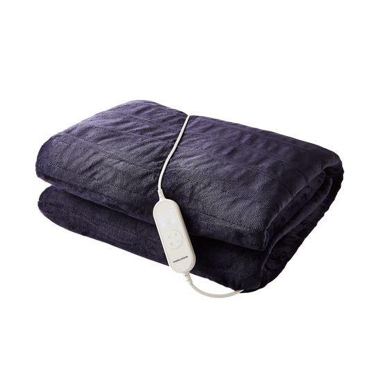 EverCosy Large Fleece Electric Heated Throw - Navy