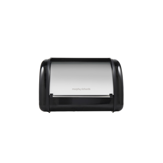 Equip Compact Roll Front Black Bread Bin
