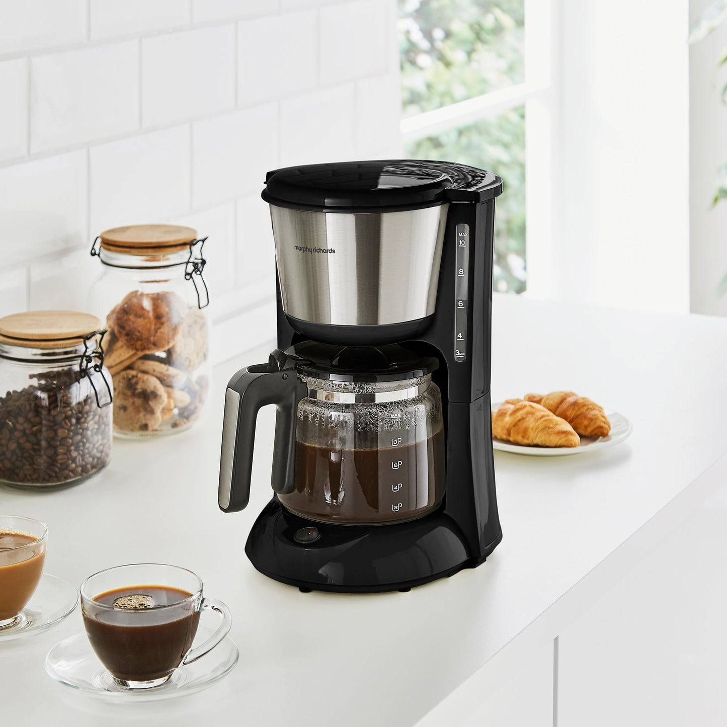 Equip Black Kettle, Toaster & Filter Coffee Machine Set