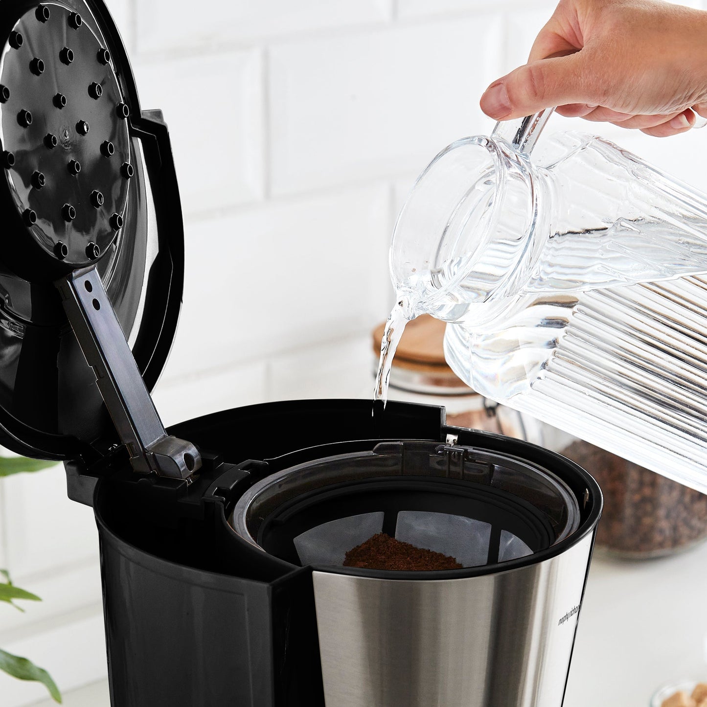 Equip Filter Coffee Machine, Brew & Blend Milk Electric Milk Frother and Coffee Grinder Set