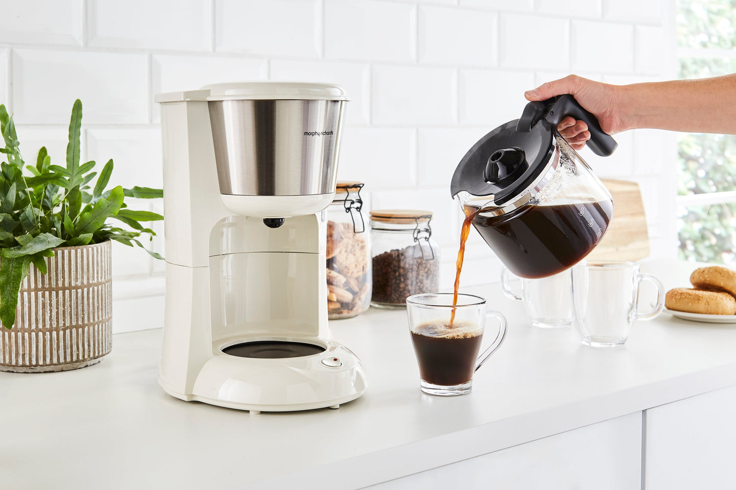 Equip Cream Kettle, Toaster & Filter Coffee Machine Set