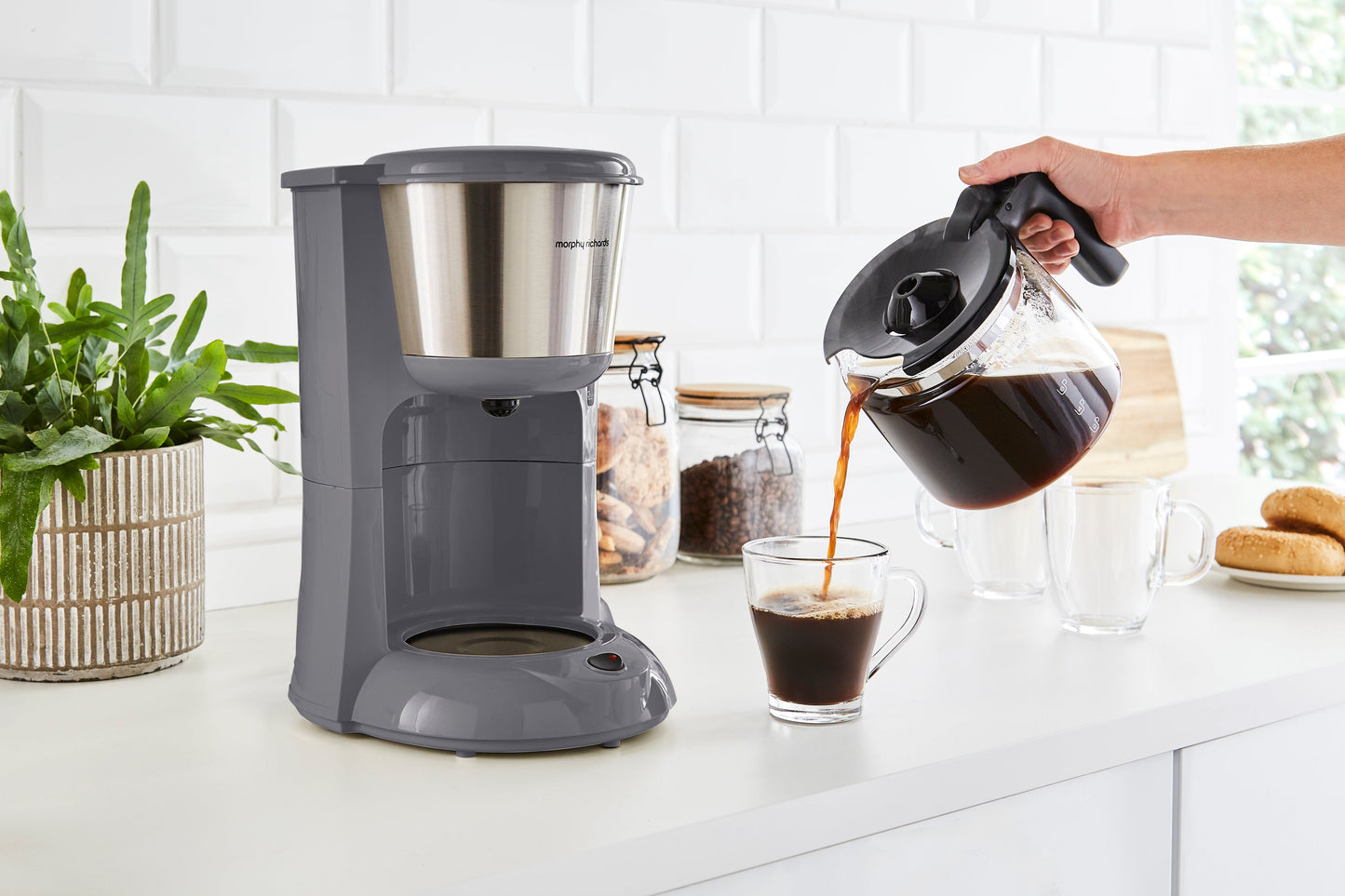 Equip Grey Kettle, Toaster & Filter Coffee Machine Set