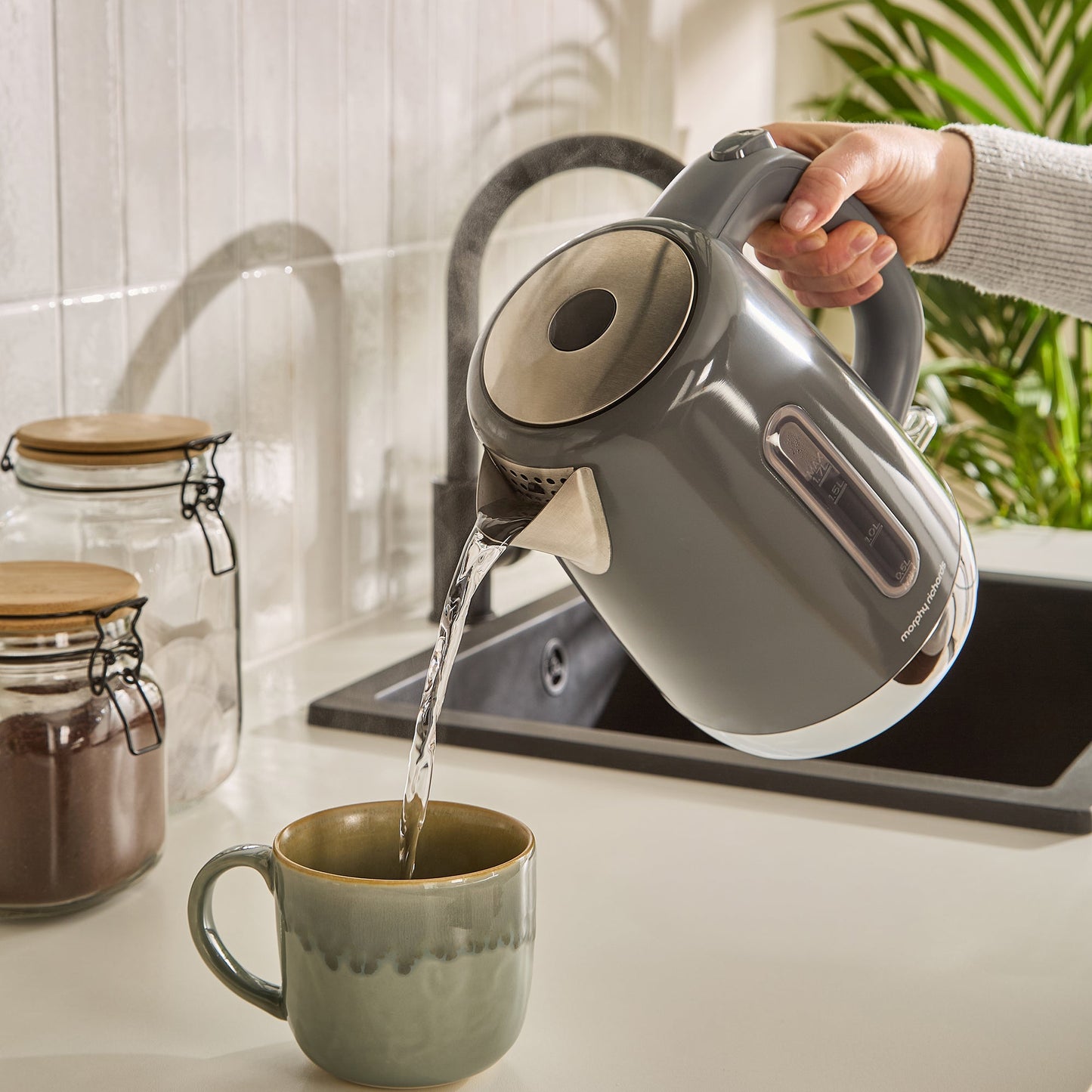 Equip Grey Kettle, Toaster & Filter Coffee Machine Set