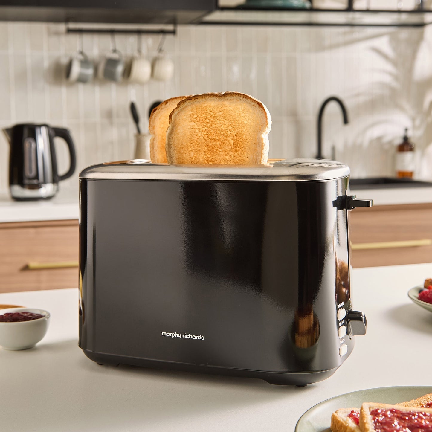 Equip Black Kettle, Toaster & Filter Coffee Machine Set