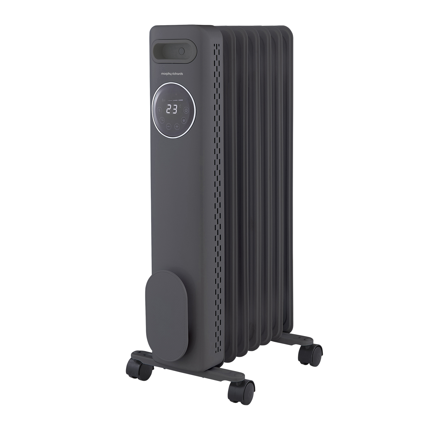 HeatFlux 1.5kw Digital Oil Filled Radiator with Remote Control - Grey