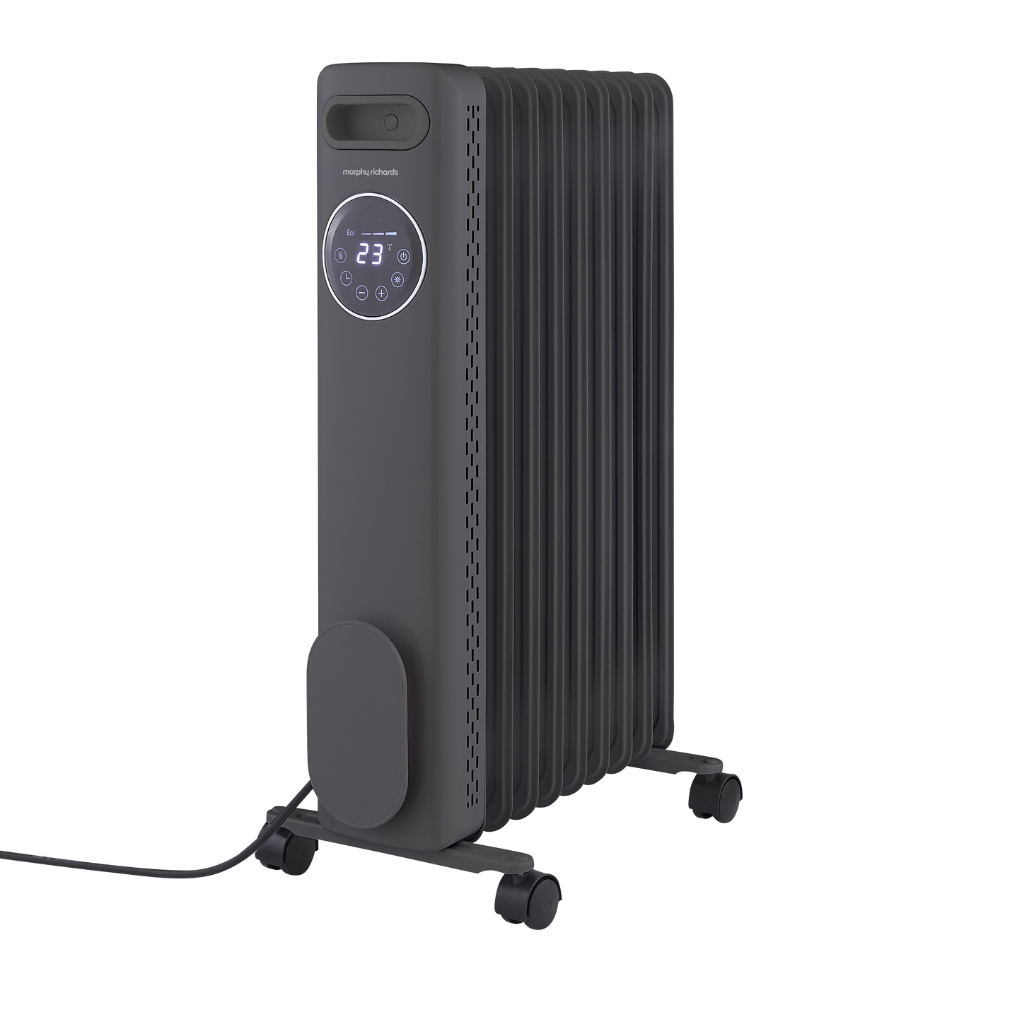 HeatFlux 2kw Digital Oil Filled Radiator with Remote Control - Grey