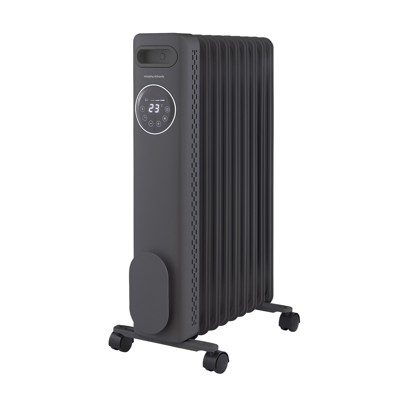 HeatFlux 2kw Digital Oil Filled Radiator with Remote Control - Grey