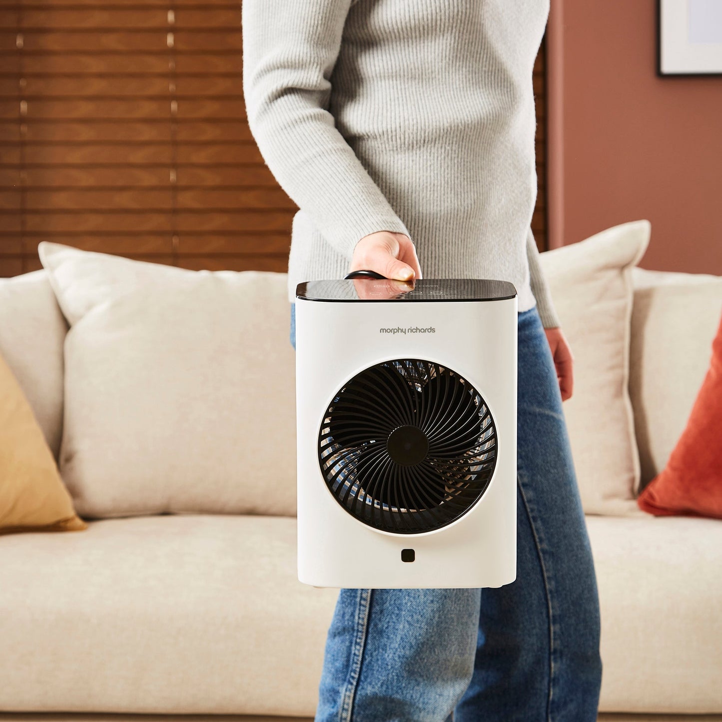 HeatFlux 2kw Upright Fan Heater with Remote Control - White