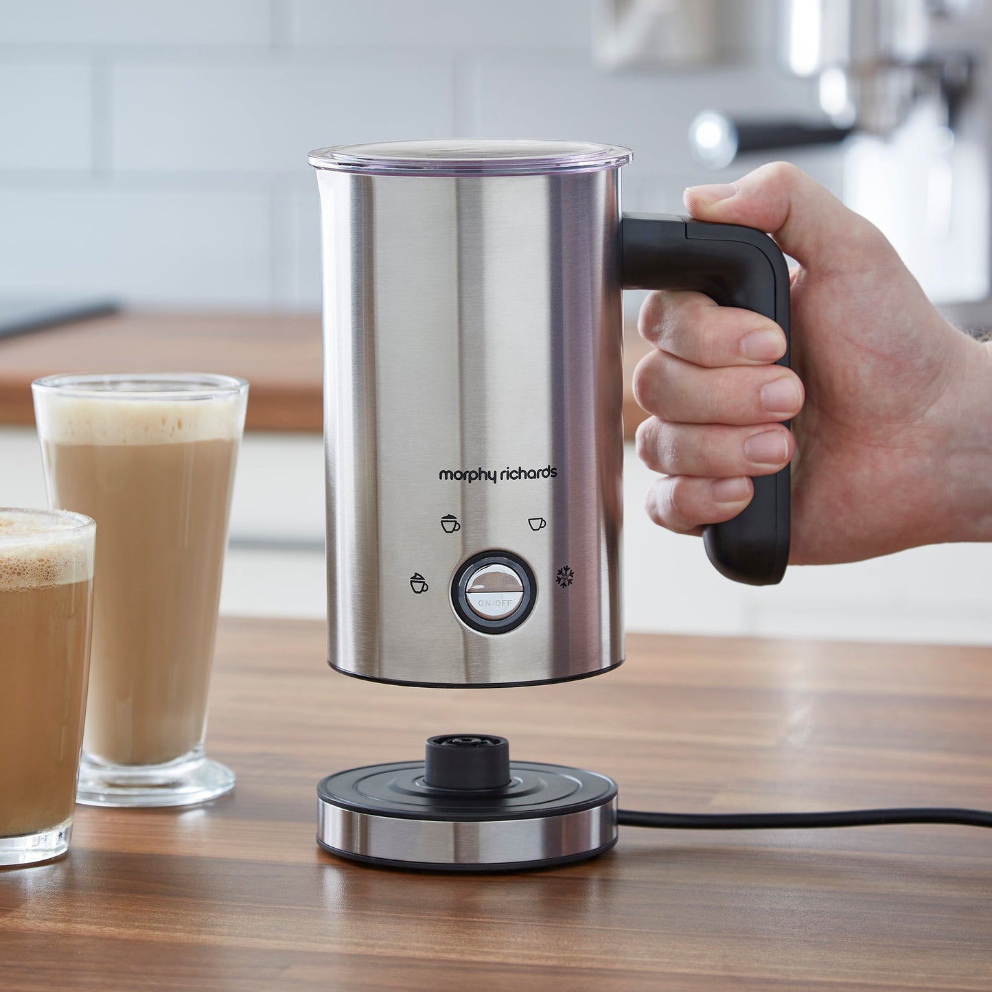 Equip Filter Coffee Machine, Brew & Blend Milk Electric Milk Frother and Coffee Grinder Set