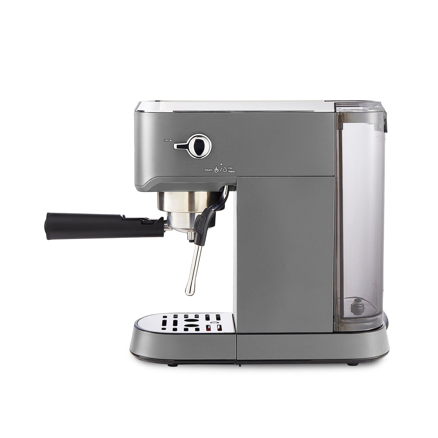 Traditional Compact Pump Espresso Coffee Machine - Grey