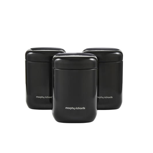 Equip 3 Storage Black Canisters Set