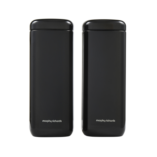 Equip Large Storage Black Canisters Set