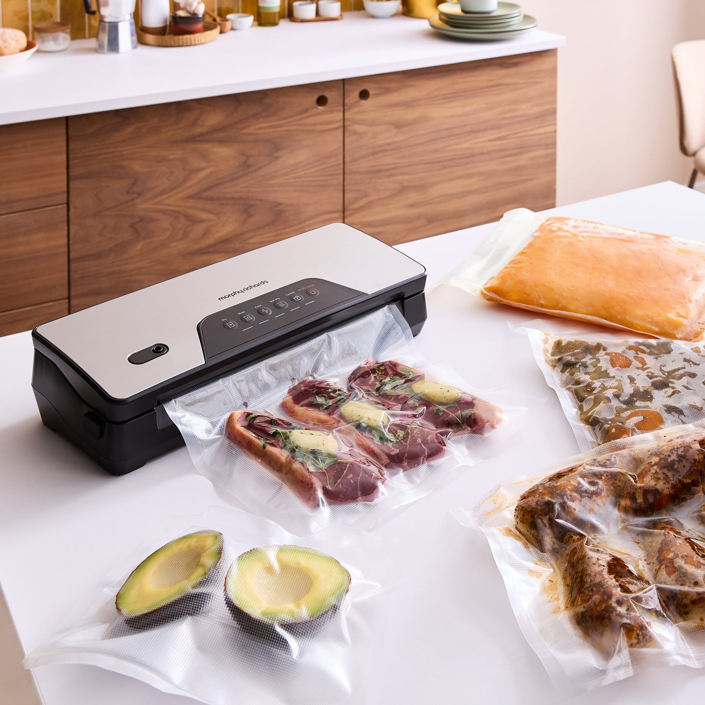 Cordless Food Vacuum Sealer - Set Of 2 Bag Roll