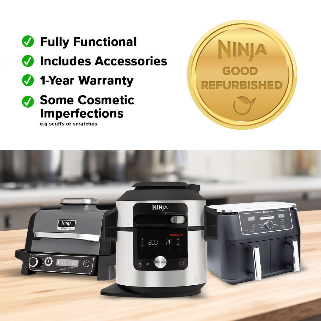 Ninja Foodi Air Fryer MAX Dual Zone – Refurbished [AF400UK], 6 Functions, 9.5L