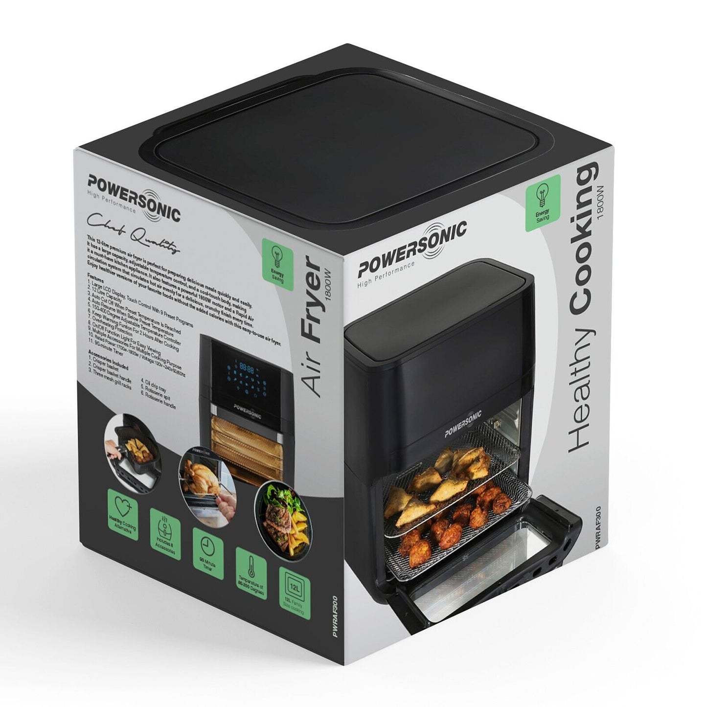 Powersonic 12L Digital Air Fryer Oven